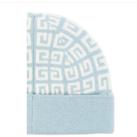 Givenchy Light Blue Patterned Beanie main image 4